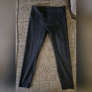 Lululemon Black Ribbed Wunder Train Leggings Size 10
